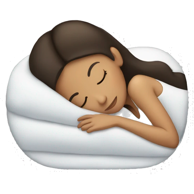 Brunette girl sleeping emoji