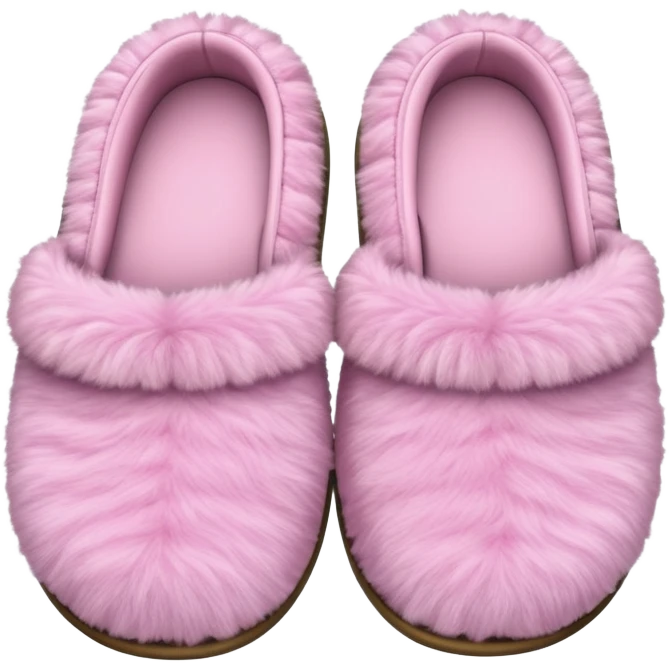 Pink fluffy slippers emoji