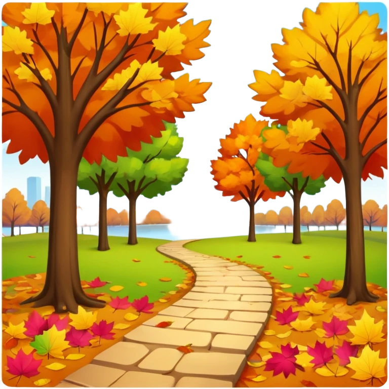 autumn park emoji