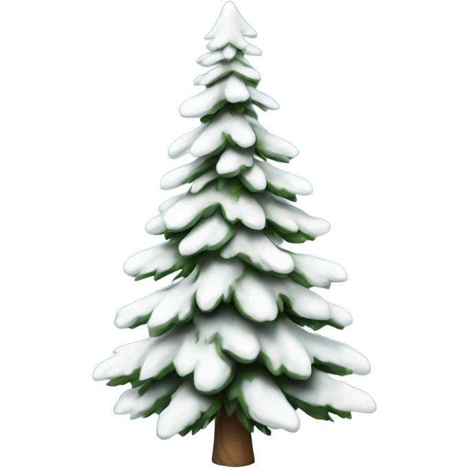  actual white fir christmas tree isolated.  emoji