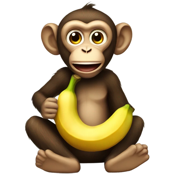 Monkey with a banana  emoji