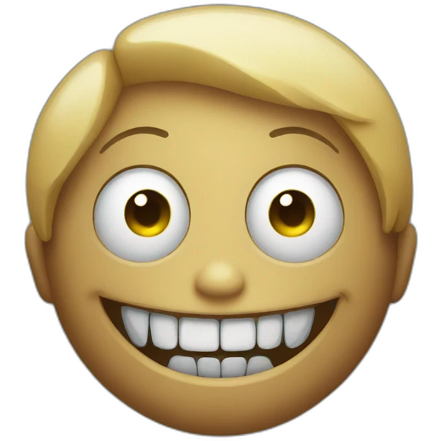 Creepy smile emoji