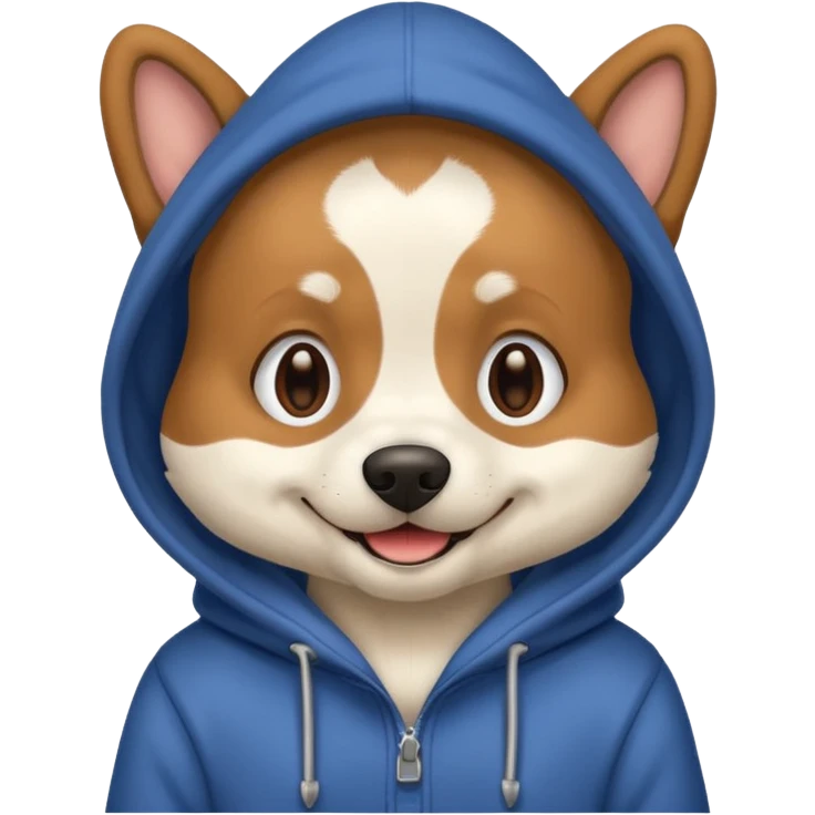 Dog wearing a hoodie  emoji