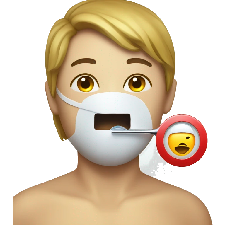 A face with a thermometer in the mouth sick emoji