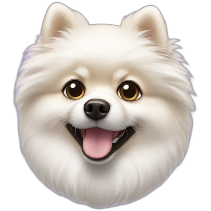 white pomeranian emoji