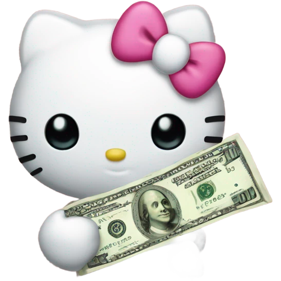 hello kitty holding money  emoji