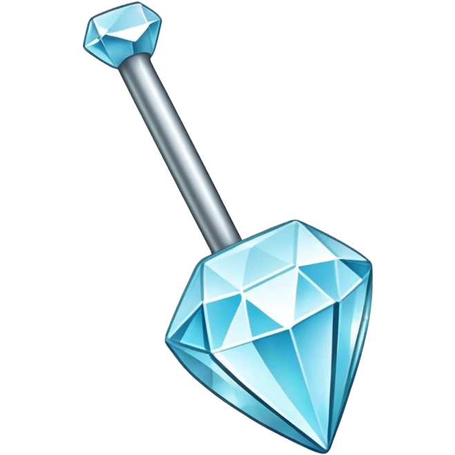 diamond minecraft hoe shiny emoji