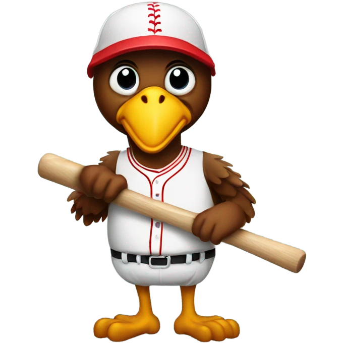 Turkey with baseball bat emoji