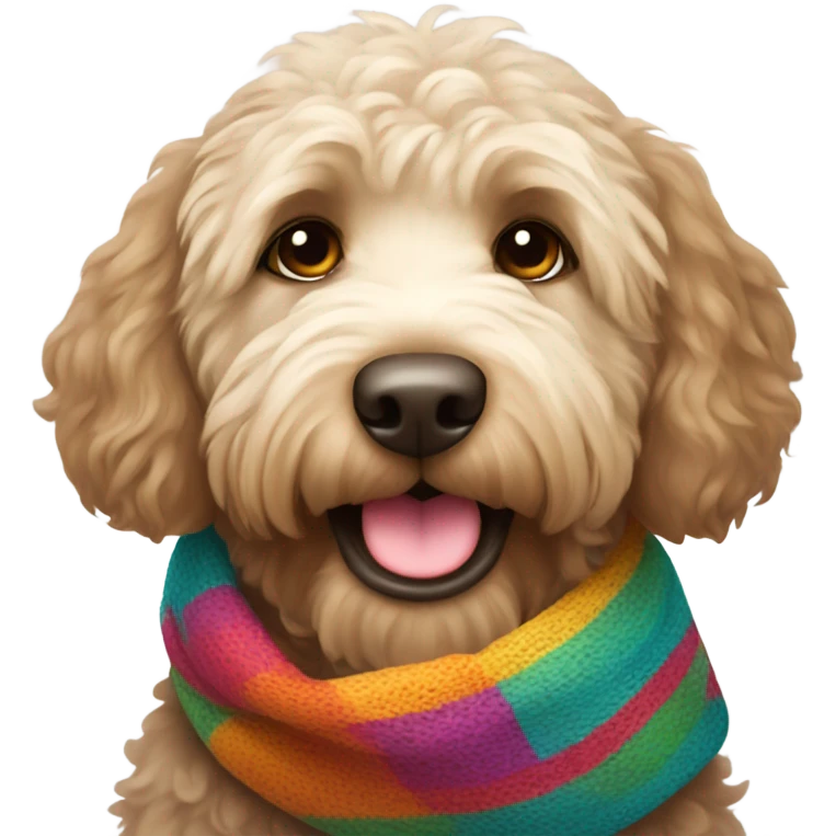 labradoodle-in-the-scarf emoji