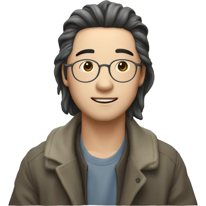 히피펌 긴머리 여자 emoji
