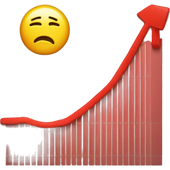 a chart spiking up indicating price hike emoji