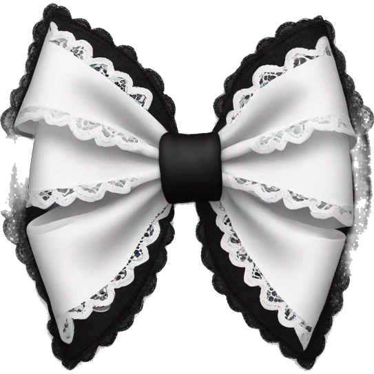 black bow with lace emoji