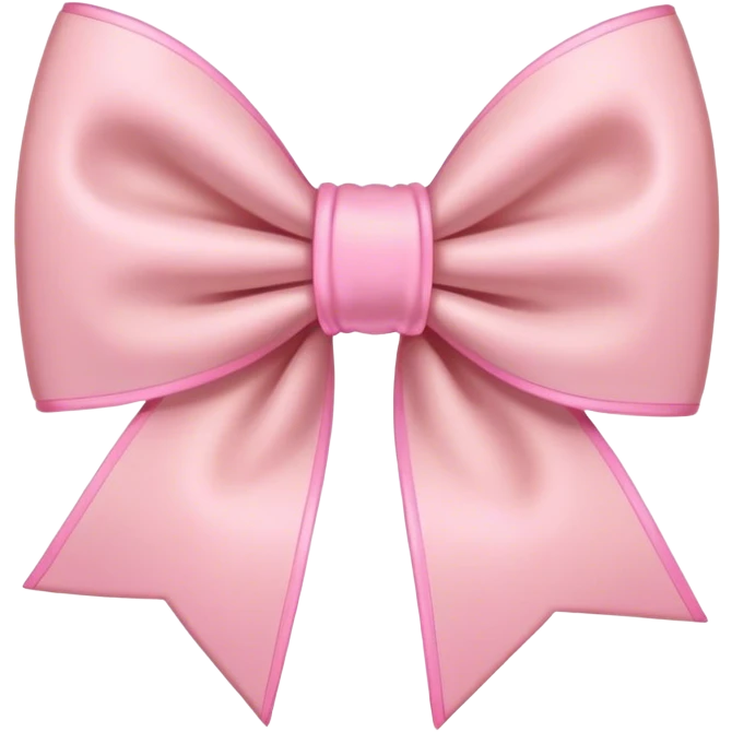 Preppy pink bow emoji