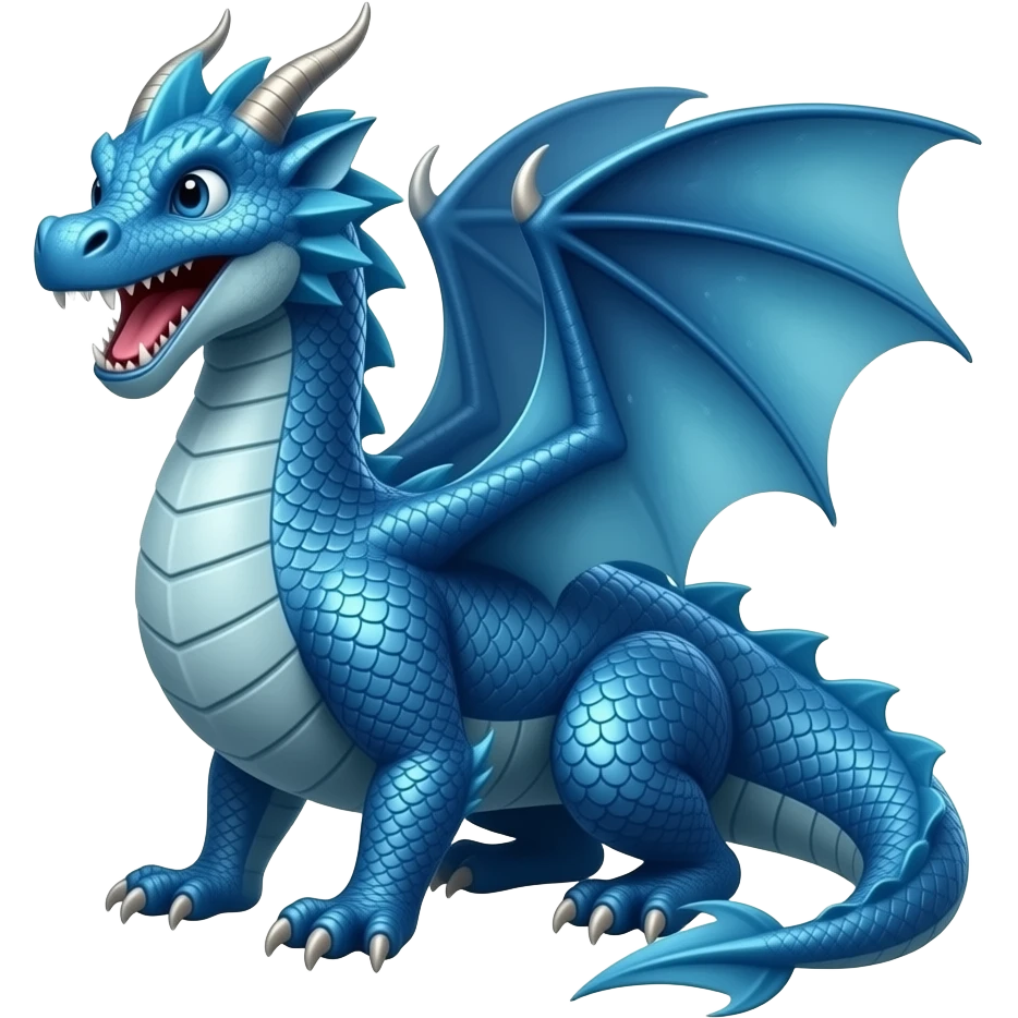 Blue dragon saying LegenD emoji