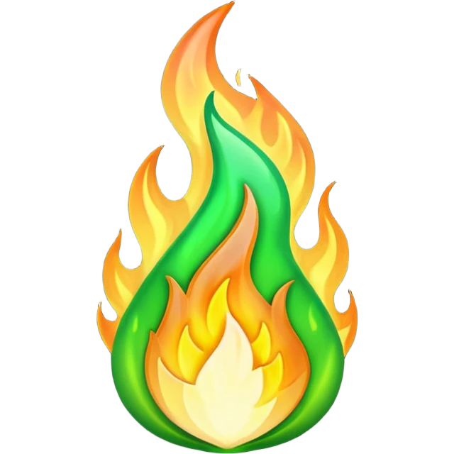 animated green flame emoji emoji