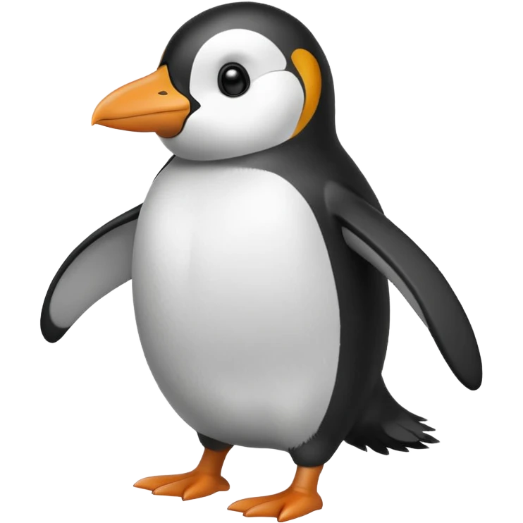 penguin walking to icy mountains emoji