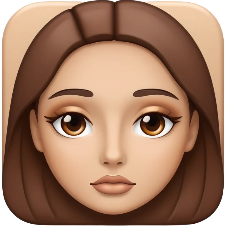 Brown makeup contour emoji