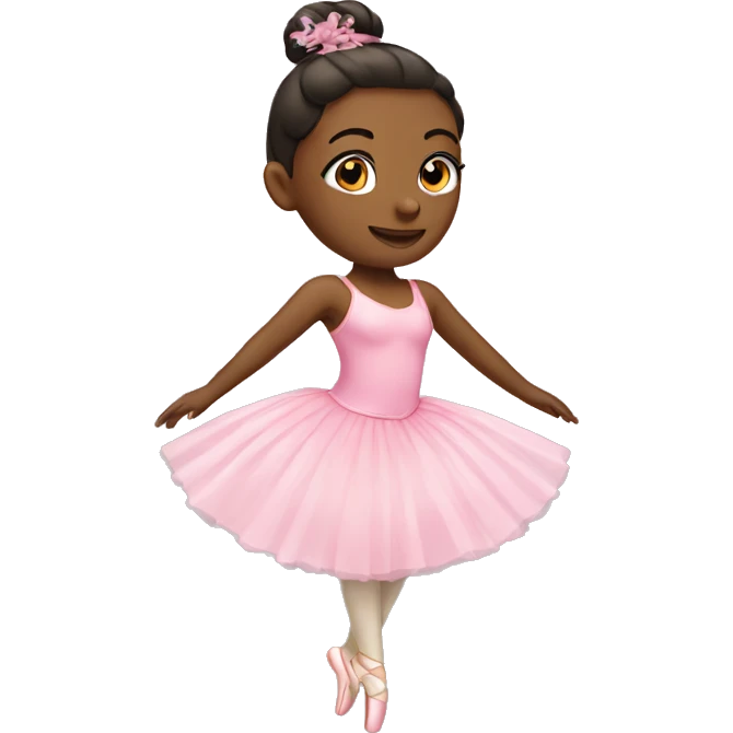 Ballerina wearing pink emoji