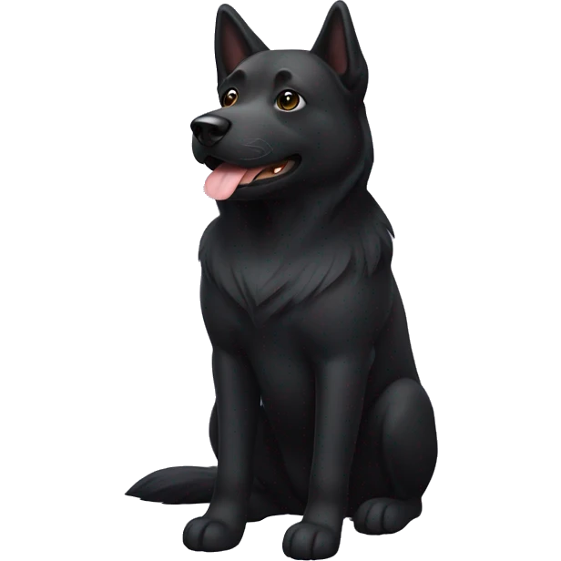 kochi inu black dog emoji