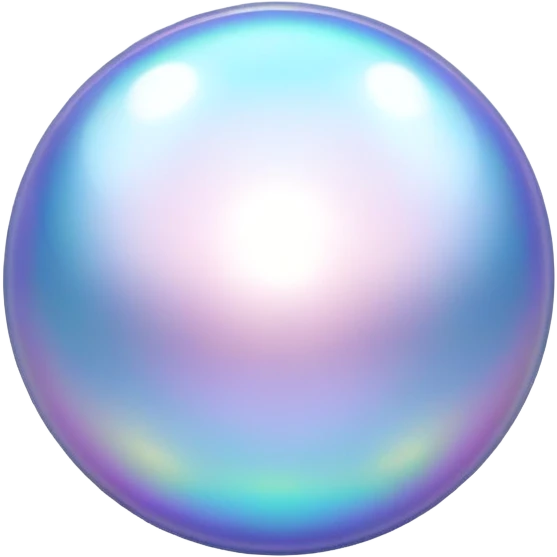 blue holographic round pearl emoji