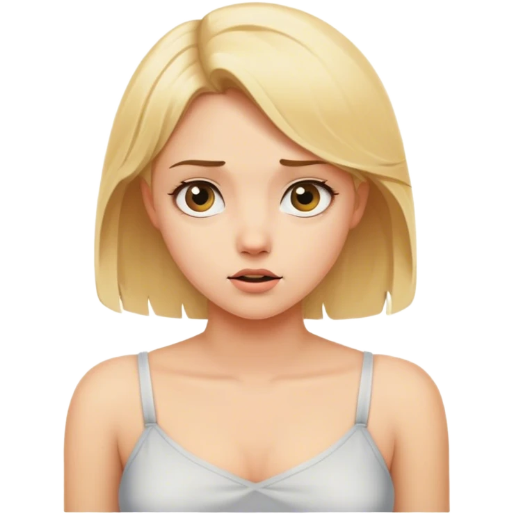Shrugging shoulders girl blonde  emoji