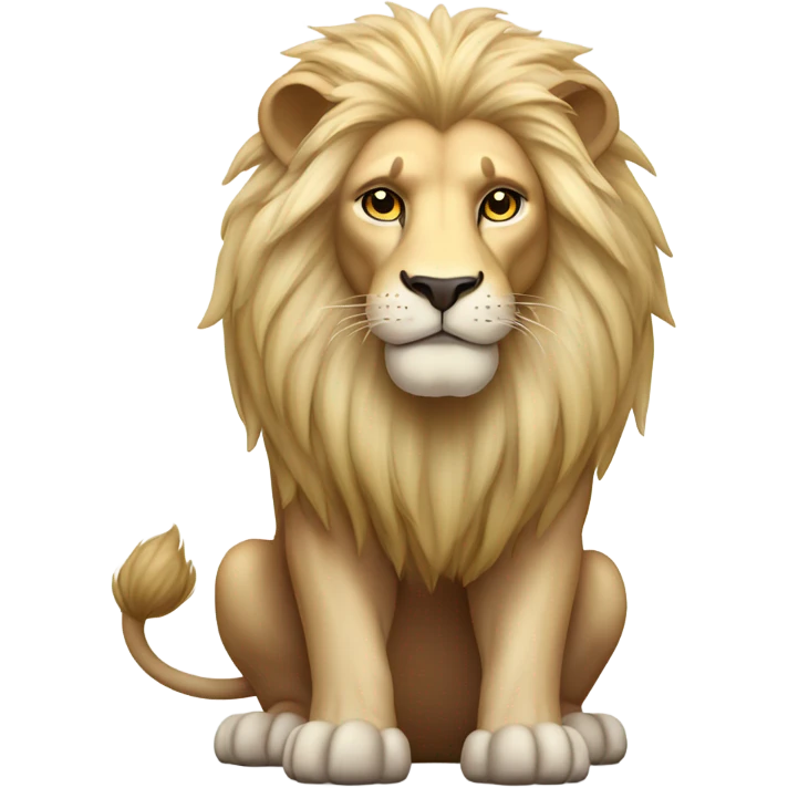 Lion with  cream  emoji
