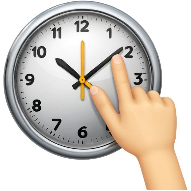 Clock it finger motion emoji
