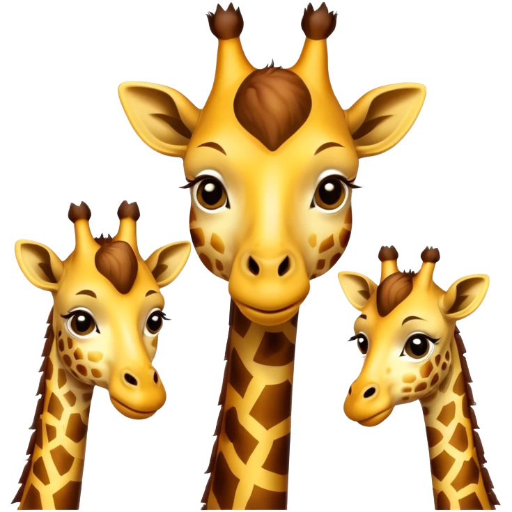 Une girafe a trois tête emoji