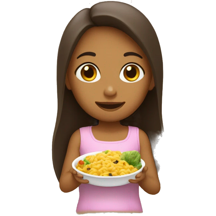Fille qui aime manger qui ne grossit pas  emoji