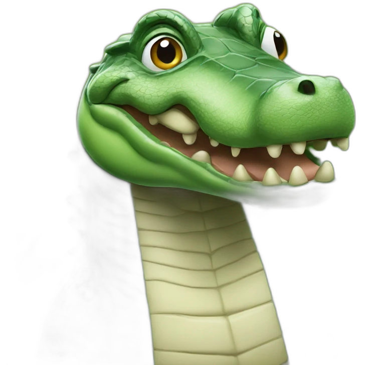 Alligator qui prend une photo emoji