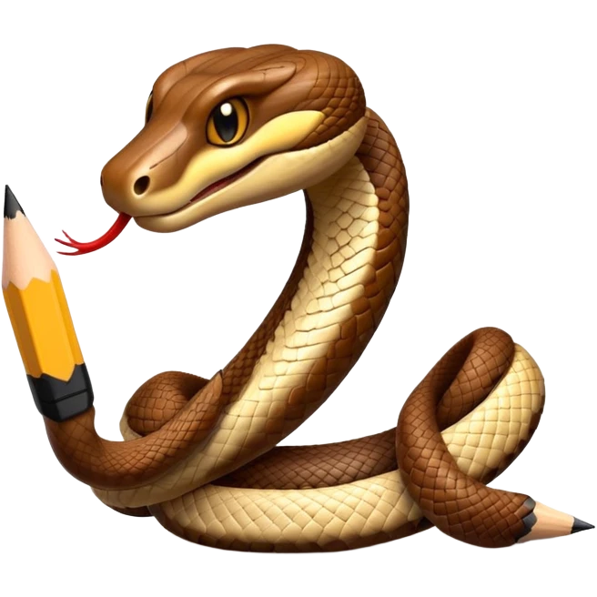 snake pencil emoji
