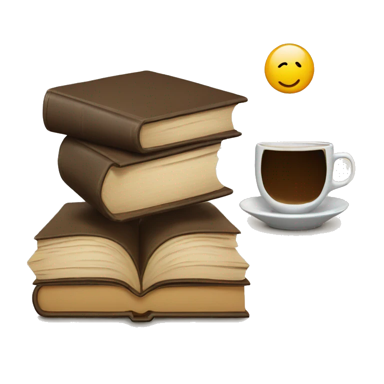 Books and coffee emoji