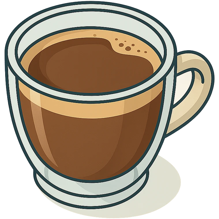 coffee in a double-walled cup, isometric view, 2D isometric style, detailed drawing, detailed shadows and highlights, clean contours, soft lighting, transparent background emoji