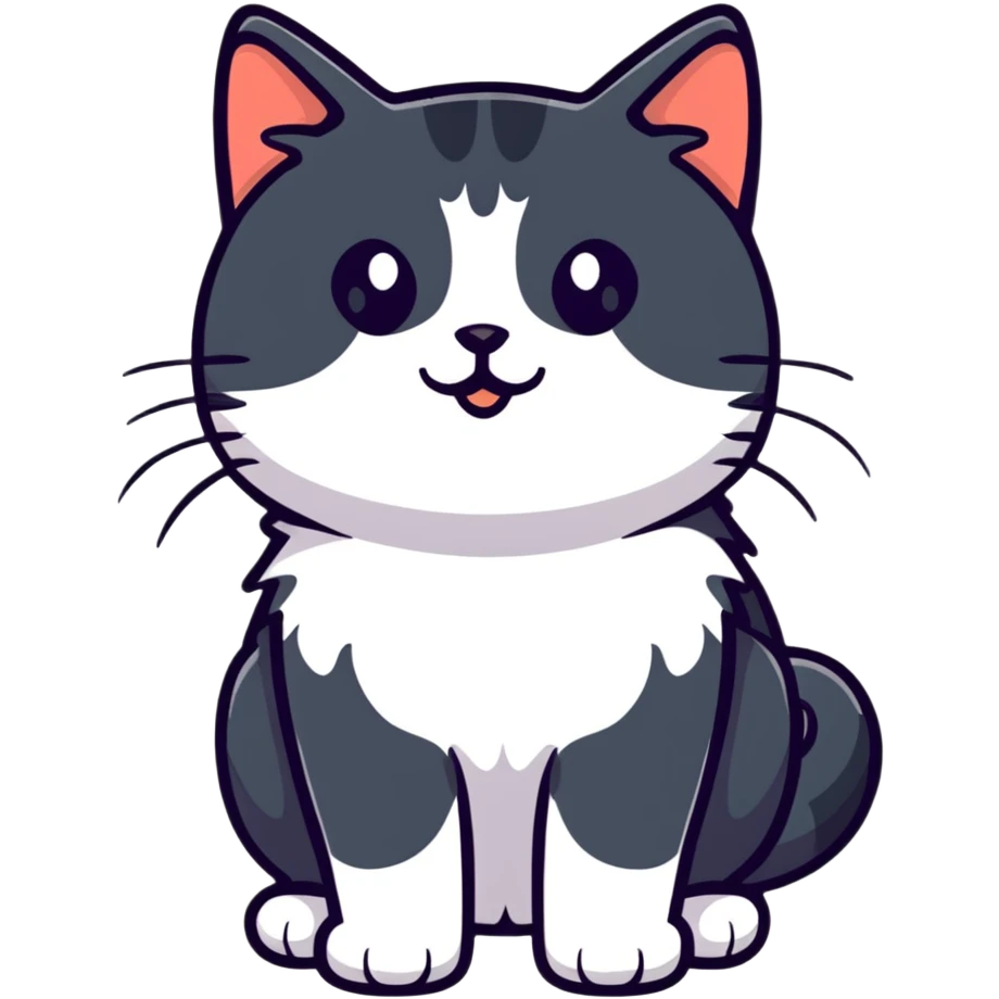 red orange fluffy cat emoji