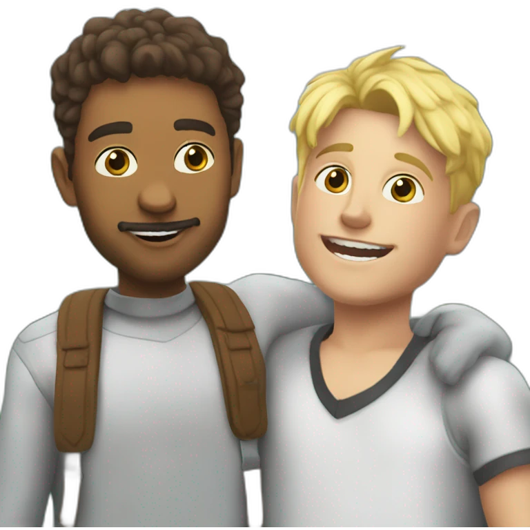 Norman Thavaud with a kid on snapchat emoji