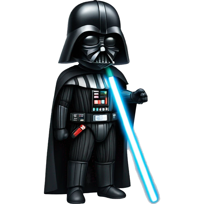 Darth vader holding a lightsaber emoji