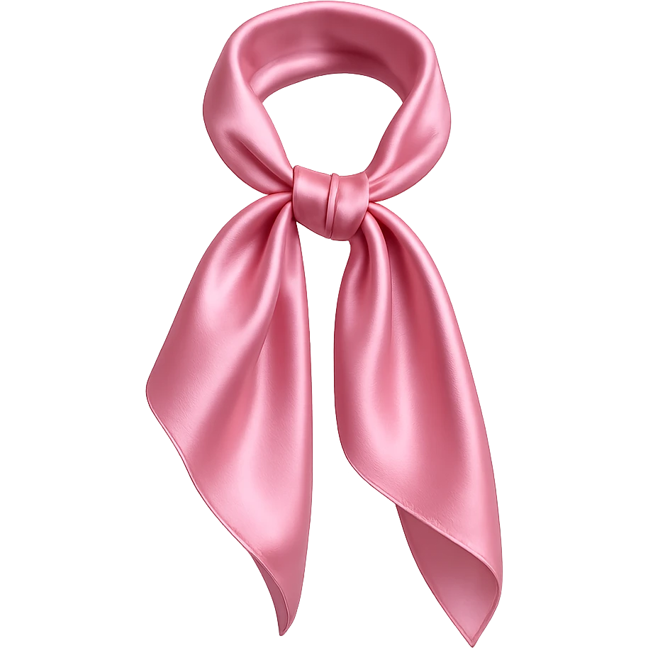 pink silk scarf, no background emoji