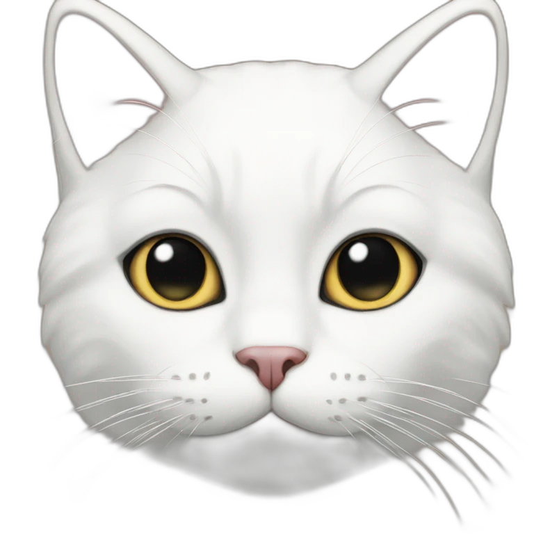 Coquette white cat emoji