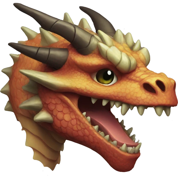 Dragon with a skullface emoji