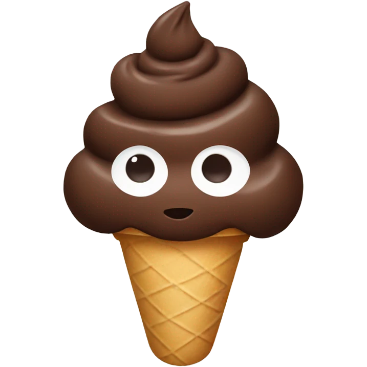 Chocolate Ice cream emoji
