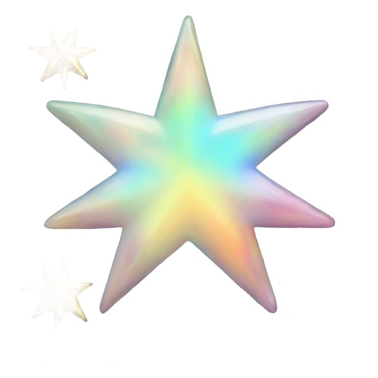 opal 4 point star roudned corners emoji