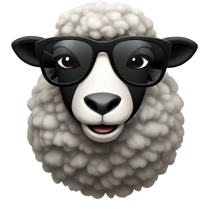 Black sheep with sunglasses emoji