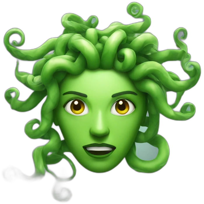 Medusa with laser eyes emoji