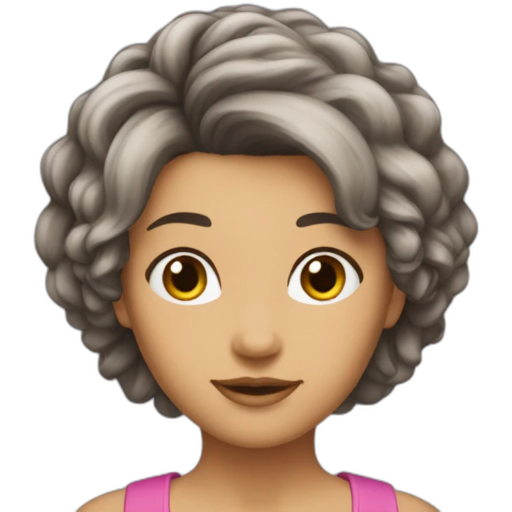 brune cheveux court emoji