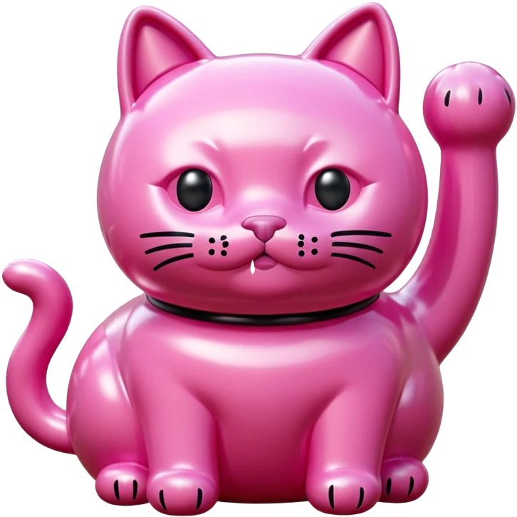  SPAM meat jeff koons style inflatable pink puffy cat sculpture  emoji