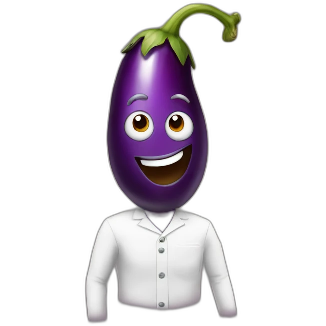 Human eggplant emoji