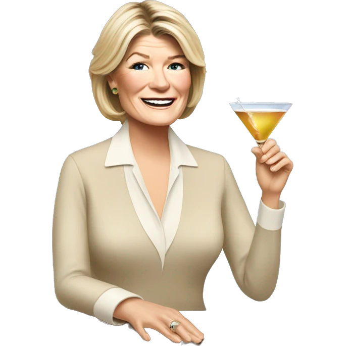 Martha Stewart drinking a martini  emoji