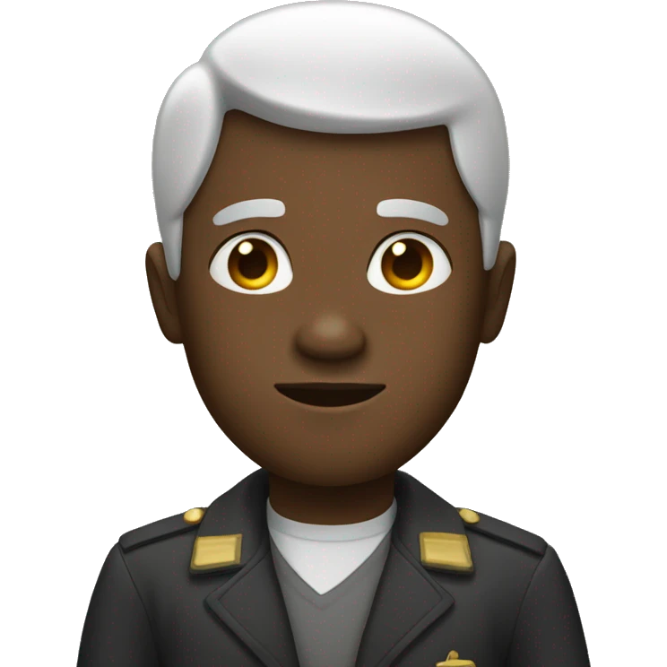 Black man saluting  emoji