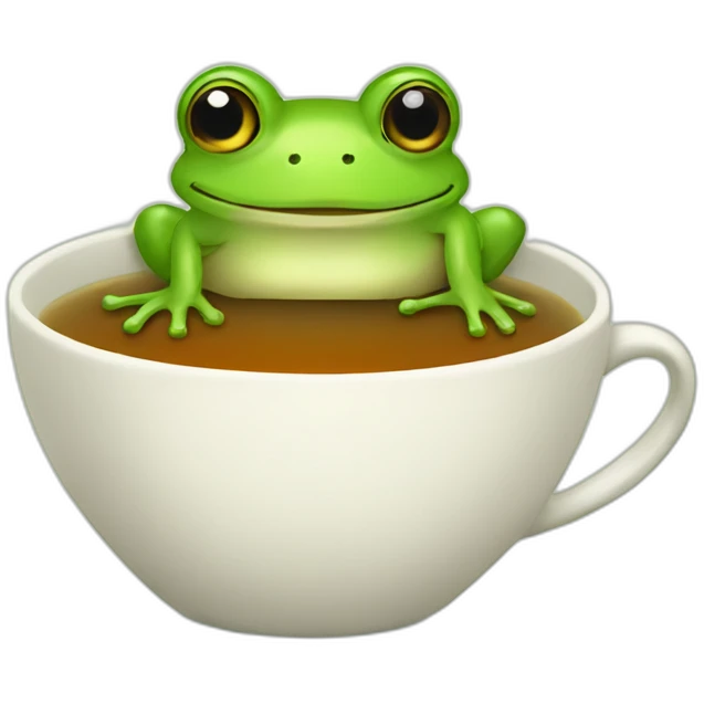 frog cup tea emoji