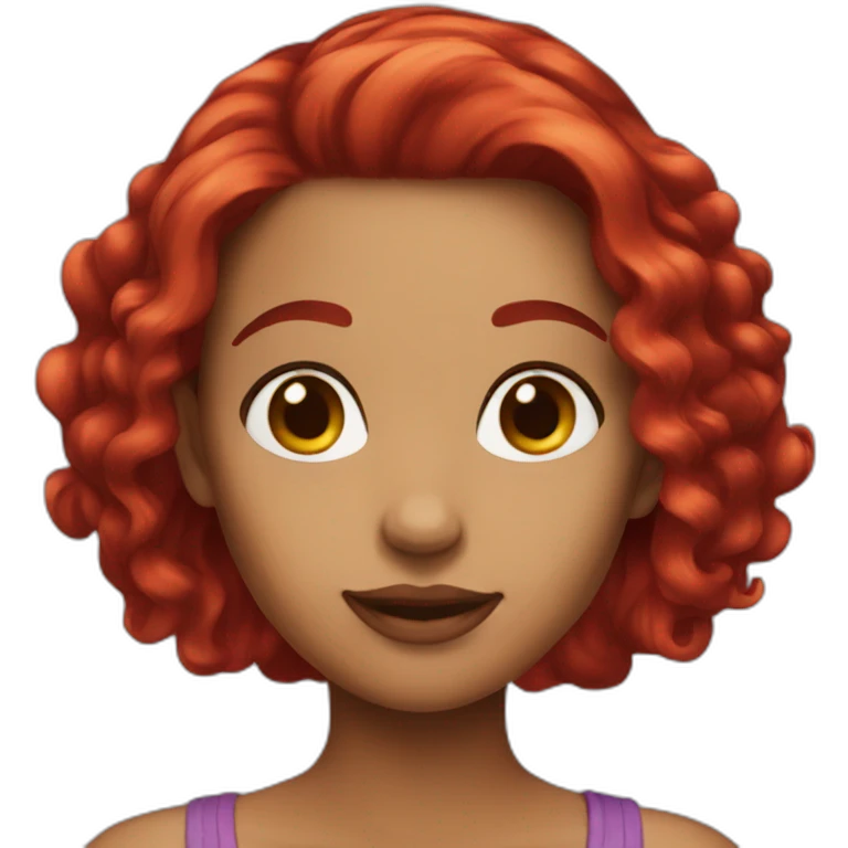 Women Red dye hair emoji